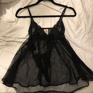 In Bloom by Jonquil 3Piece Teddy Set in Black Lace